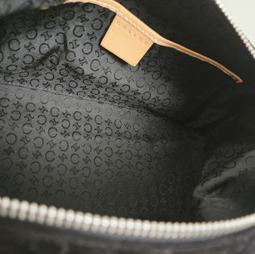 Authentic CELINE Rare Suede Vintage Macadam Bag Clutch Pochette Wallet Purse‎ - Picture 10 of 16